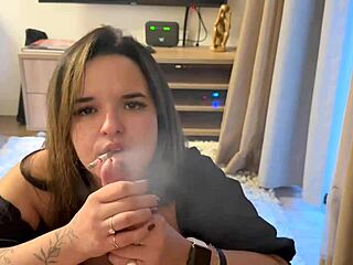 bianca belle's smoking fetish deepthroat got so wet i choked on that monster cock till cum flooded my mouth