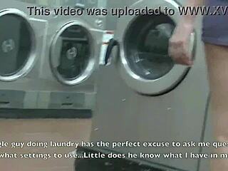 laundromat surprise with sheer outfit and bold encounter pt1