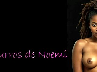 noemi's whispers got me stroking my cock to her shaved ebony pussy massage orgasm