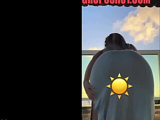 hot blonde dances seductively in sheer see-through dress