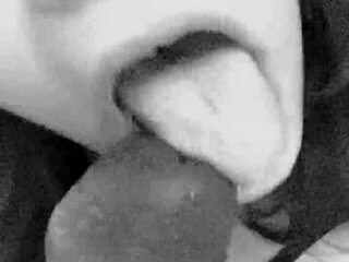Watch me slobber on this huge BBC dildo deepthroat closeup sloppy sucking foreplay