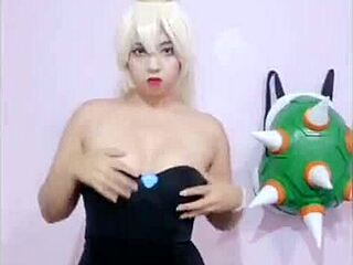 yujaeni's bowsette cosplay oaxaca set has her sexy curves begging for wild sex play