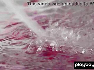 Petite asian kit rysha teases undressing in steamy rose bath