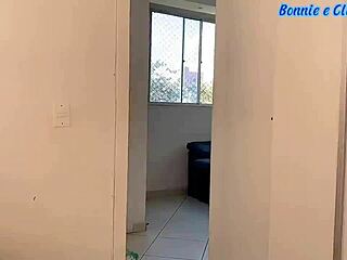 Petite latina teen pulls me off work for tight pussy fuck