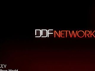 Tattooed Long Haired Babe In Nylons And Heels Plays With Natural Tits