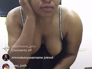 horny black african ebony shakes big tits and ass