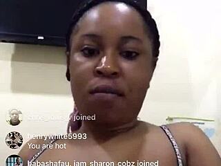 horny black african ebony shakes big tits and ass