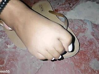 Wanna worship these sexy toes and feet? So fetish hot!