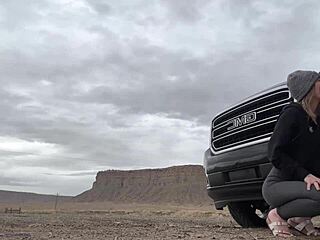 giving road blowjob so people watch at hotel