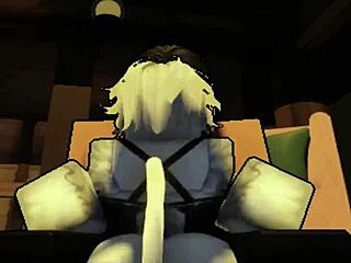 Maid shemale spreads legs for deep cock railing in attic