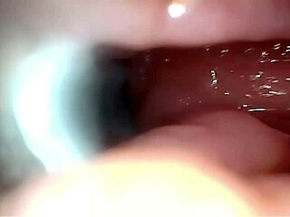semen floods cervix as endoscope shows wide pussy stretching to gaping limits