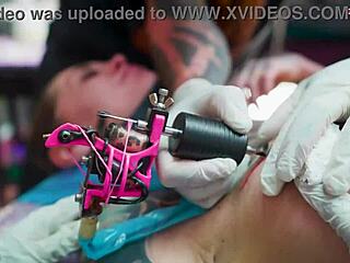 Tattooed Merry Joins Inked Couple and Gets Pounded by Big Cocks in Wild Foursome Orgy