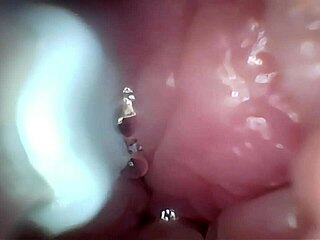 semen floods cervix as endoscope shows wide pussy stretching to gaping limits