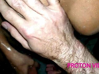 backstage shower blooper with hot fitness milf manuh cortez getting wet