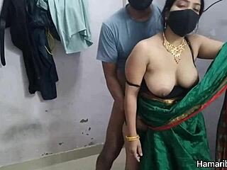 oh man desi aunty's hot pussy gets fucked hard by big cock in silk homemade indian style 😍🔥