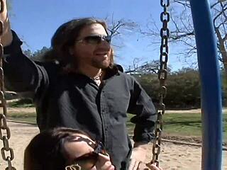 A horny big-titted wife gets stranger cock while hubby watches her ride