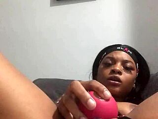 Kashofficials spreads hairy pussy wide for upclose clit fingering and wet toy play