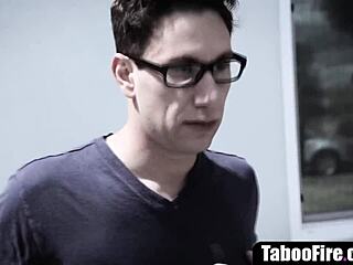 Fake instructor tempts blonde teen on outdoor drive lesson