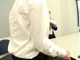 shy office secretary secretly craves the whole gang's hungry cocks