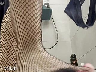 bts shower prep rips clothes for massive anal toy plunge