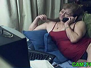 Hey check this lovely granny with glasses orgasming on webcam 😍🔥