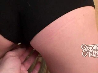 5'1 Tall 110lb Perky-Titted Teen Sucks Monster Cock in Shaved POV Casting