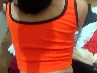 She apologizes but grabs delivery guy for raw creampie doggystyle pounding