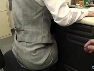 shy office secretary secretly craves the whole gang's hungry cocks