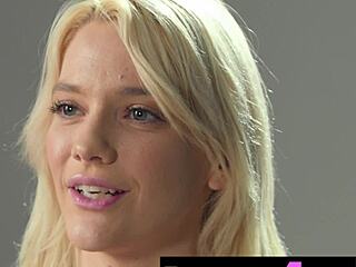 watch sexy blonde milf stroke her massive tits in heat