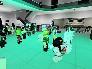 Intensely Dancing With Horny Young Safadas In Roblox Party Hall