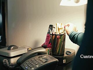 i hired these lesbian milfs for office work but made them wear buttplugs all day for ass licking fun