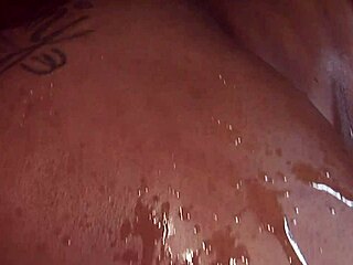 Oiled Big Booty Black Milf Drenched in Cum on Her Pussy!