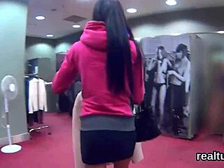 Czech cutie seduced in mall for raw POV ride