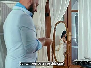 Bride4k Little Whore Fucked Hard on Wedding Couch While Groom Waits Next Door in Stockings