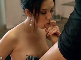 midnight heels slave drops to knees for brutal blowjob!