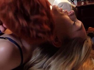 sexy blonde begs friend to slap her soaking wet pussy