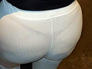 Curvy Milf Flashes Red Thong on Street Before Rough Outdoor Pounding