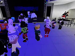 Intensely Dancing With Horny Young Safadas In Roblox Party Hall
