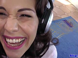 classy teen teases old man in pov riding session