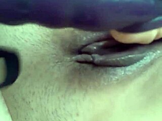 me frottin my big pussy lips with two thick dildos gapin wide