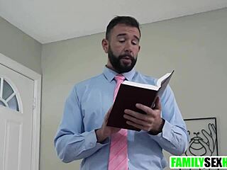 religious stepdad pounds stepdaughter and friend in taboo 3some 😈