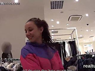 Stellar Czech nympho undresses in hypermarket for hardcore pov asshole pounding and blowjob