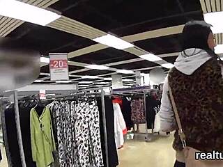 Adorable czech teen seduced in shop then pov fucked