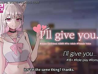 Korean ria 18 plays naughty roleplay begging for cock in english subbed voice