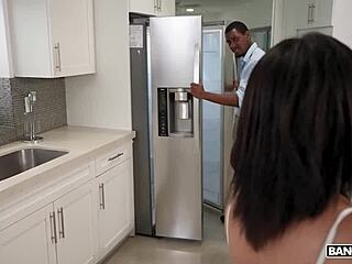 Oily breast massage turns into wild titty fuck with stepfather for Juliana Dreams