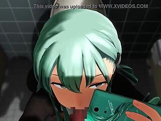 hatsune miku's bathroom blowjob 😍💦 pov action