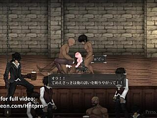 uhh bunny girl in hentai game gets gangbanged hard on stage gallery