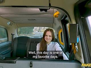 Fake taxi driver pounds shy ex-college student's pussy in backseat