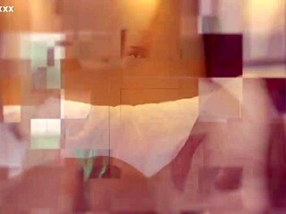 blue haired nurse in lingerie strokes your cock during hospital visit