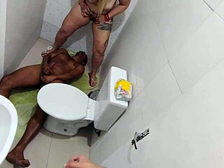 i'm shocked spying stepmom piss in dad's mouth bathroom